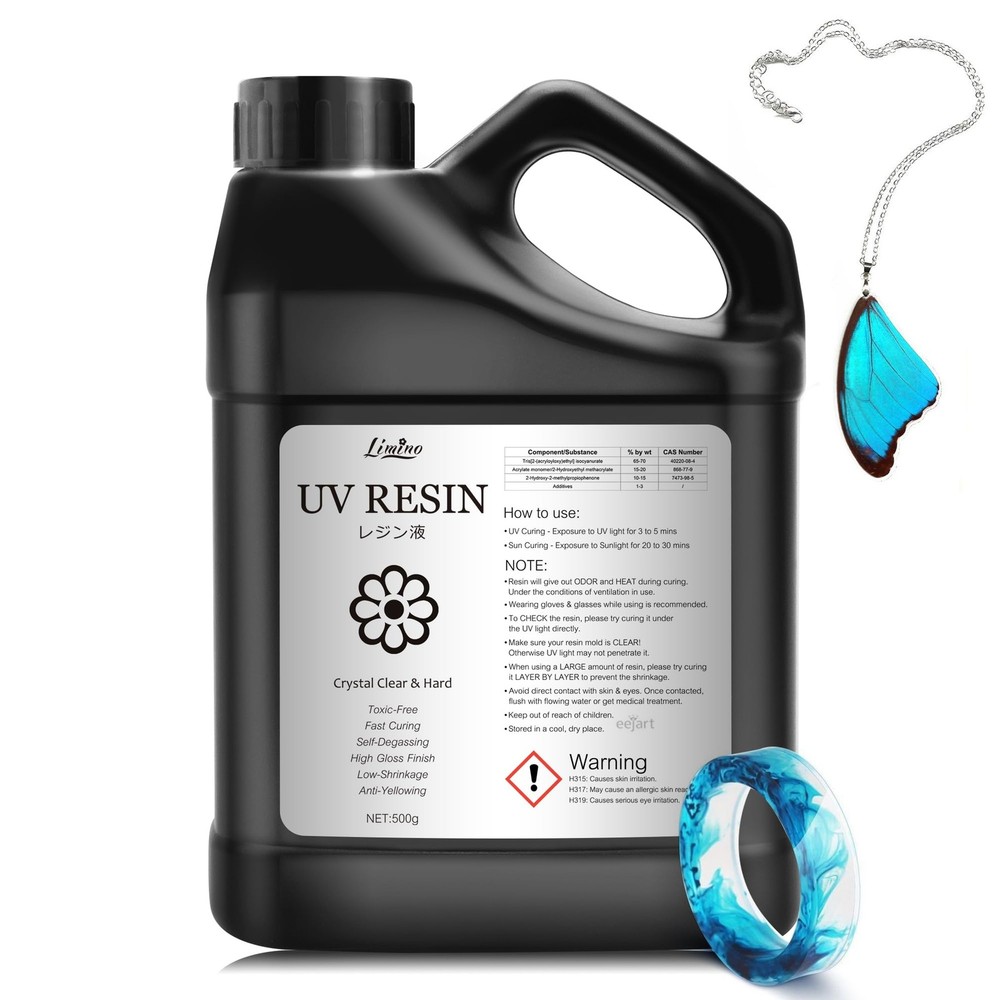 500g UV Resin Crystal Clear Hard DIY Ultraviolet Curing Craft