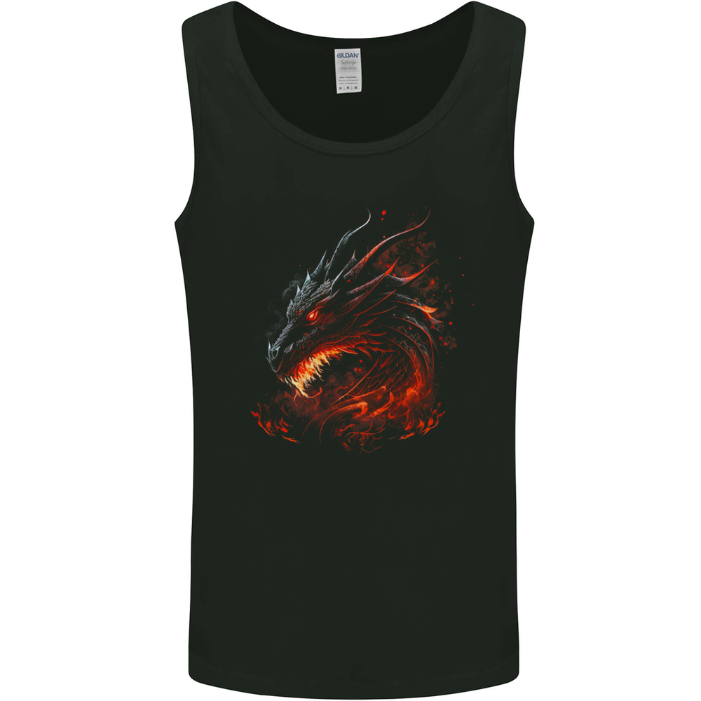 A Fierce Dragon Fantasy Art Mens Vest Tank Top