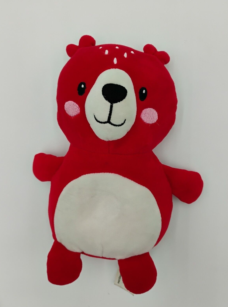 Strawberry Bear Plush Toy 9 Inch Soft Cuddly Stuffed Animal