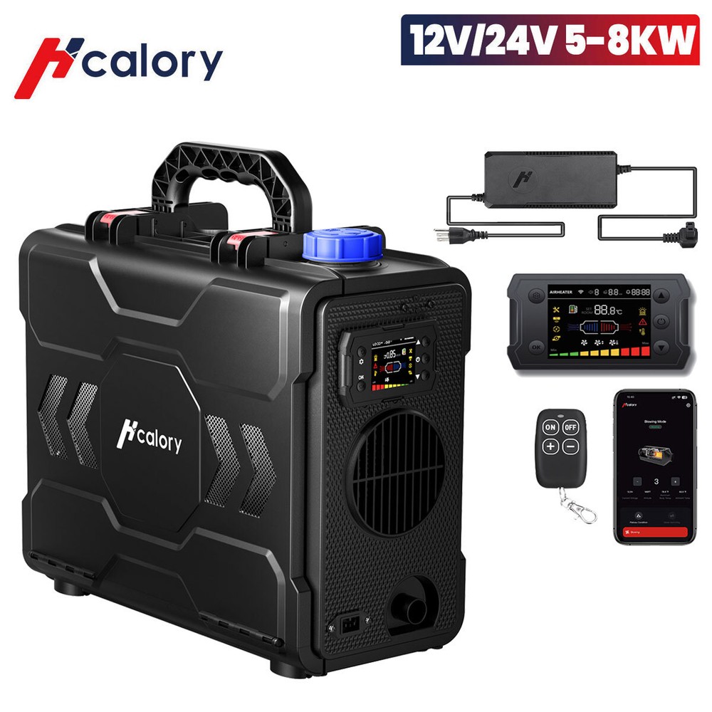 2024 Upgrade 8KW Diesel Heater 12V/24V DC & 110V AC W/ bluetooth Parking Heater