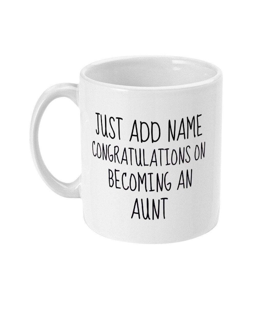 Personalised New Aunt Gift New Aunt Mug Become An Aunt Personalized Aunt To Be