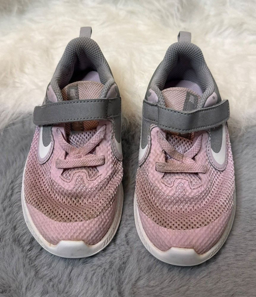 Nike Downshifter 9 Toddler Girl Sneaker Tennis Shoes Pink Gray