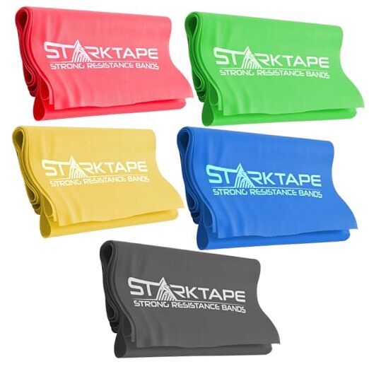 Premium 3 or 5 Pack Latex-Free Resistance Bands Set in 5 Colors  