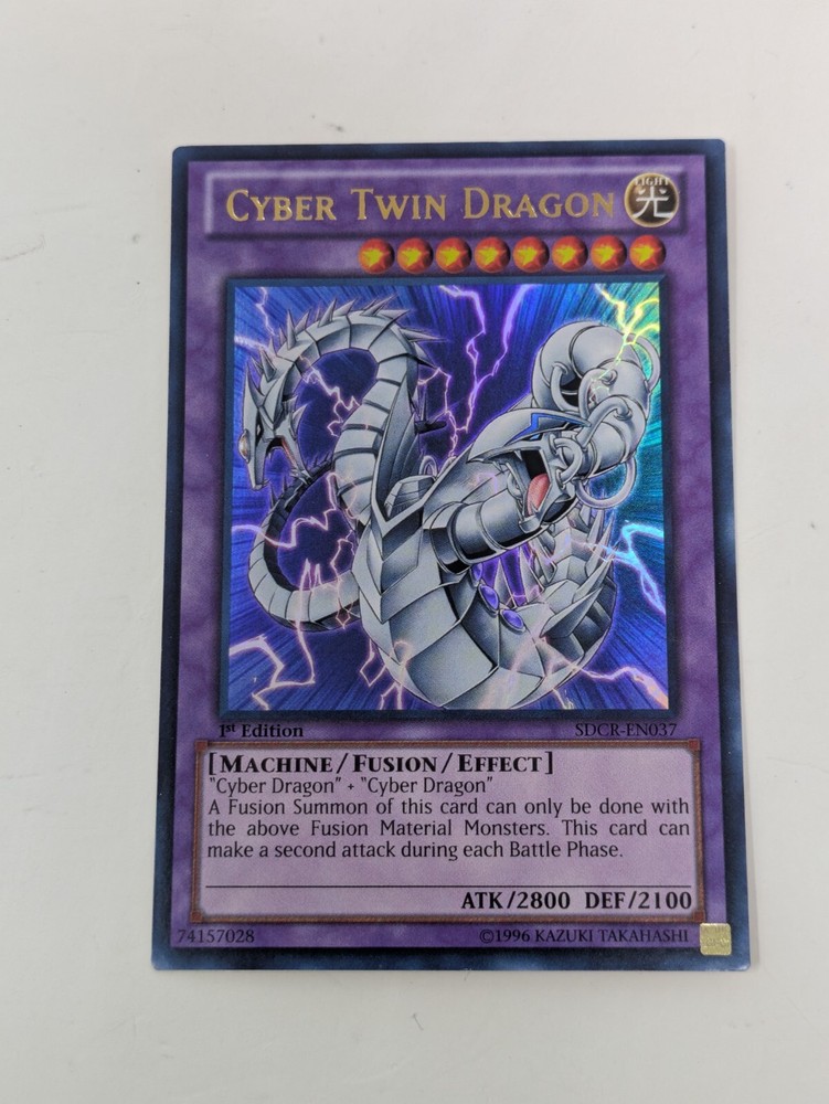 Cyber Twin Dragon SDCR-EN037 Ultra Rare 1st Edition Yugioh Card-image
