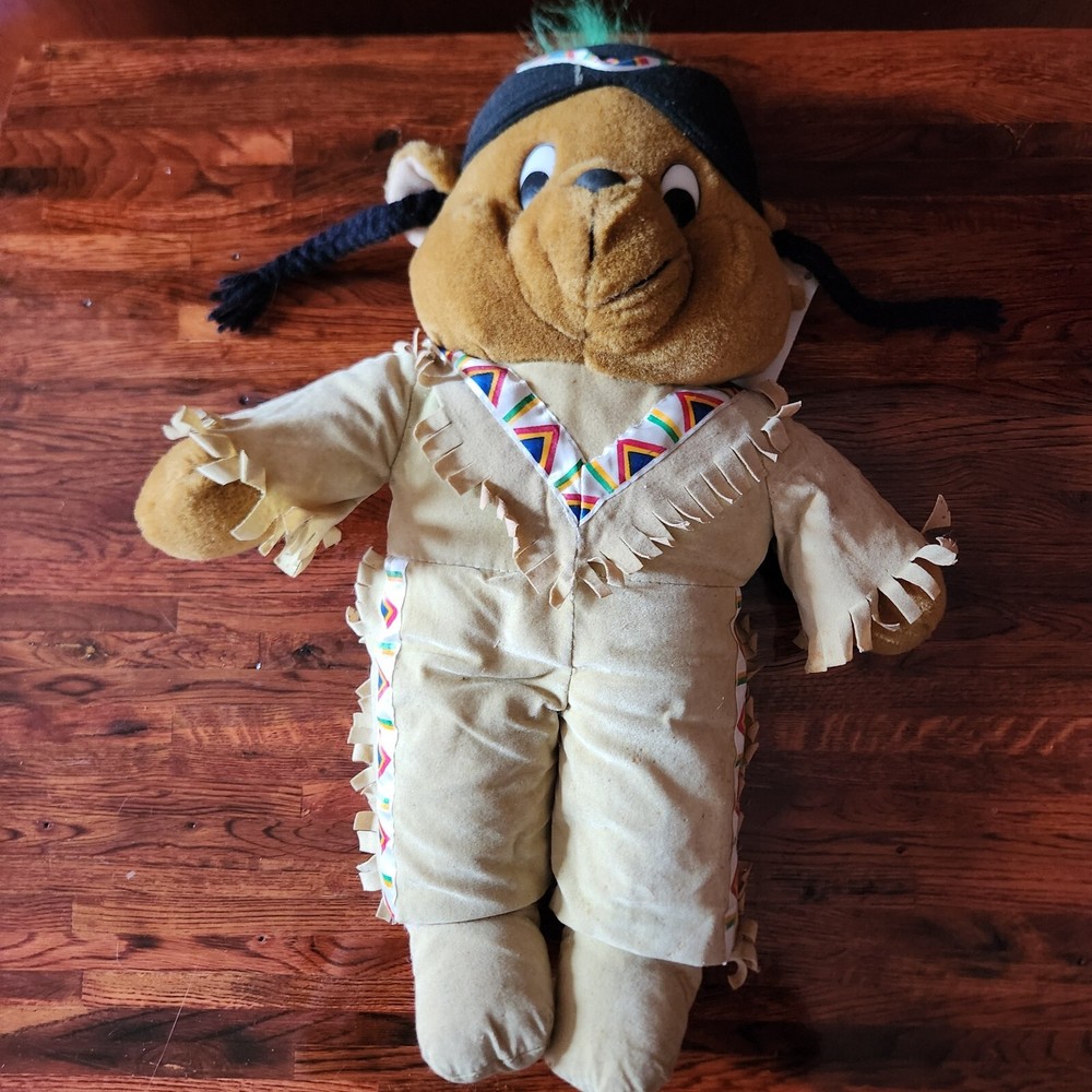Vintage Goffa Bear Indian Costume Stuffed Animal Plush