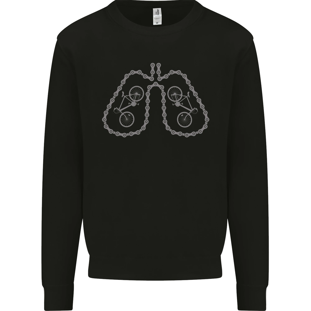 Bicycle Lungs Cyclist Funny Cycling Bike Mens Sweatshirt Jumper