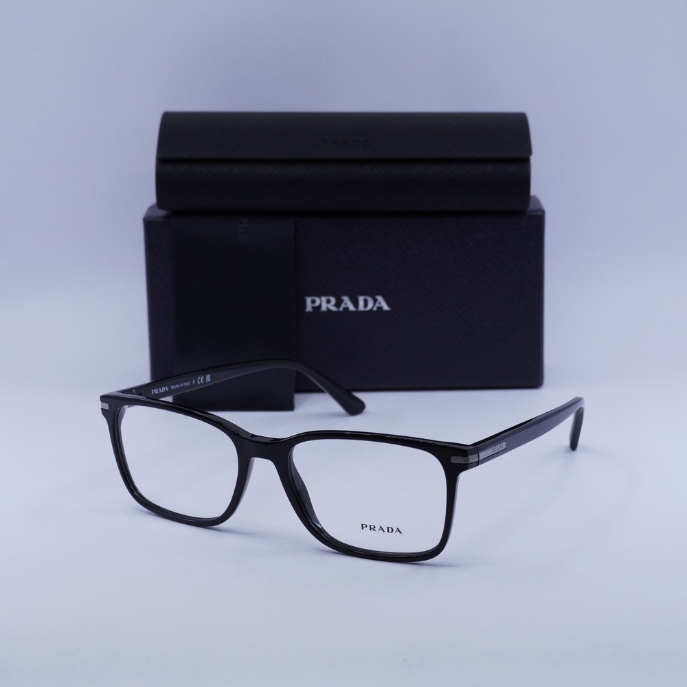 Prada PR14WV 1AB1O1 Black 56mm Authentic Eyeglasses