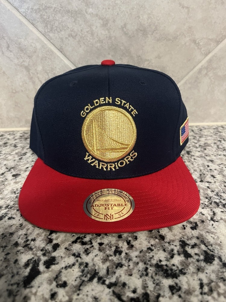 Golden State Warriors Mitchell & Ness Snapback Hat Golden Bill RARE