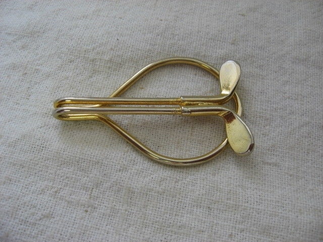 Vintage Golf Club Tie Clip - Perfect Golfer Gift for Men-image