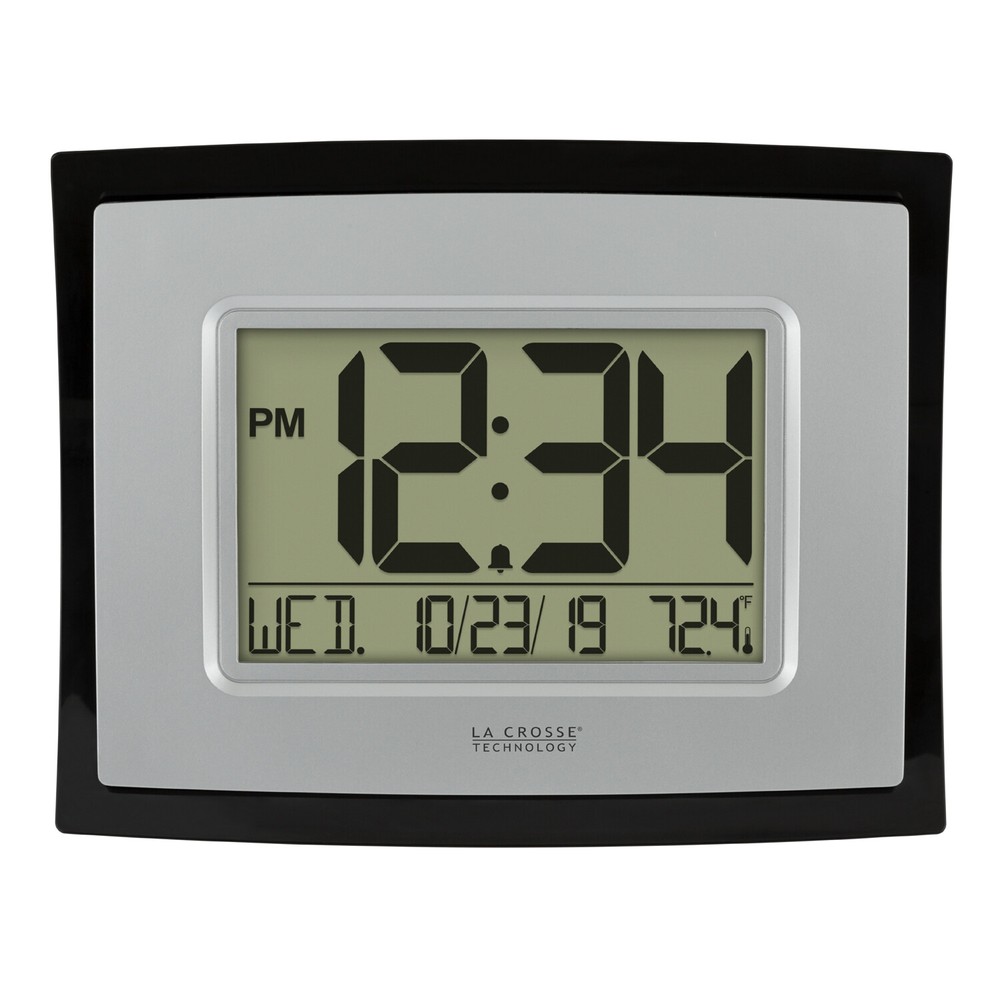 La Crosse Technology WT-8002U Digital Wall Clock with Clear Display