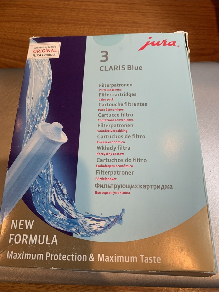 Jura Claris Blue Coffee Machine Water Filter Sealed Box Cartridges 3-Pack