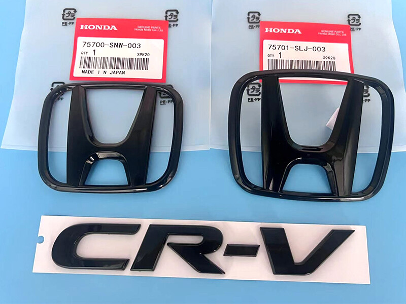 2017-2022 Honda CR-V Gloss Black Front Rear Letter Nameplate Emblem Sticker  