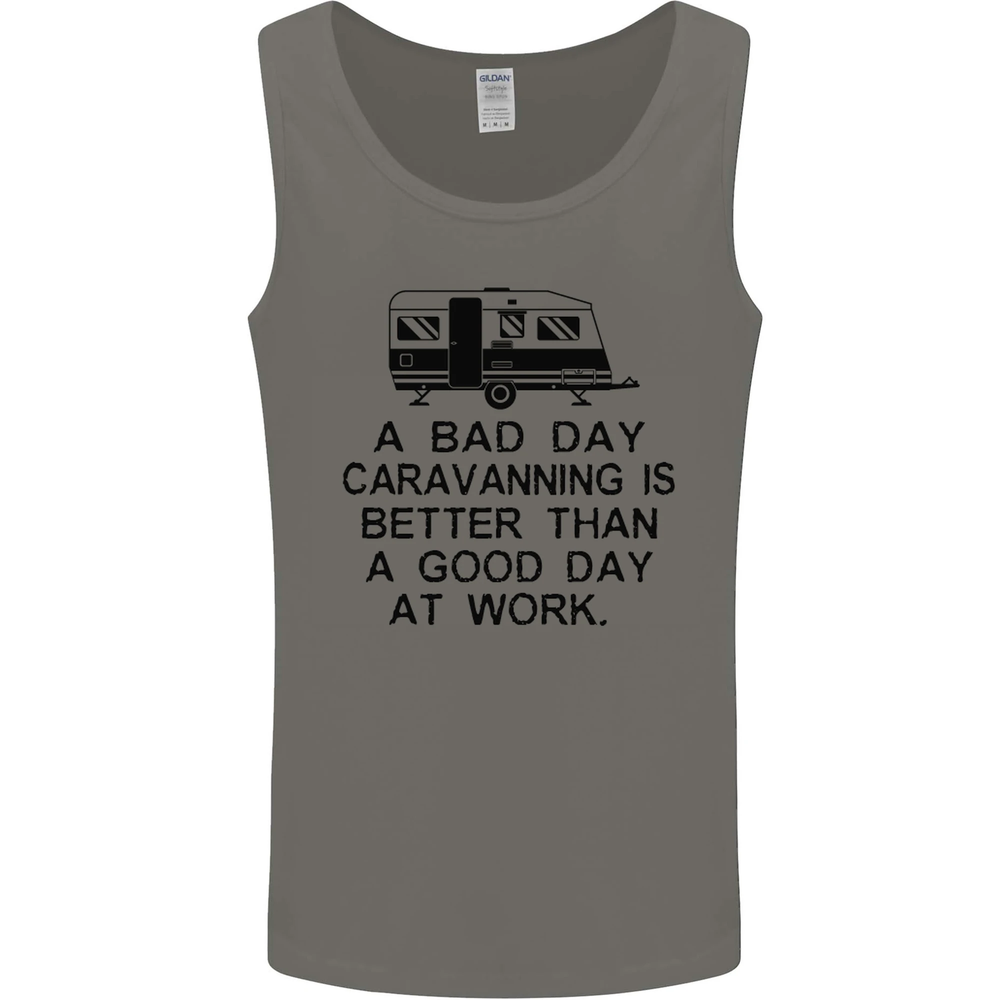 A Bad Day Caravanning Caravan Funny Mens Vest Tank Top