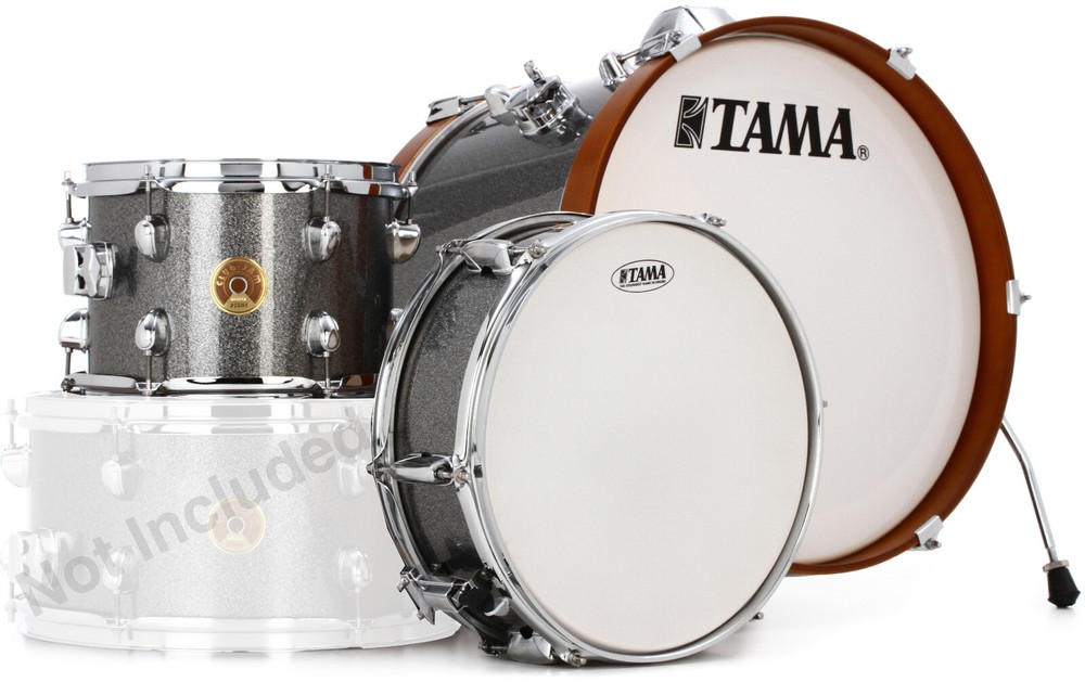 Tama Club-JAM LJK48S  3-piece Shell Pack - Galaxy Silver - Missing Floor Tom