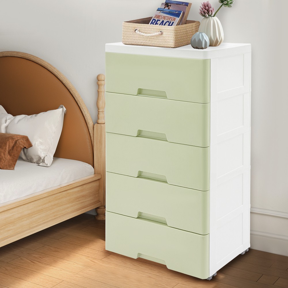 5-Drawer Dresser Storage Cabinet for Home Bathroom Organization