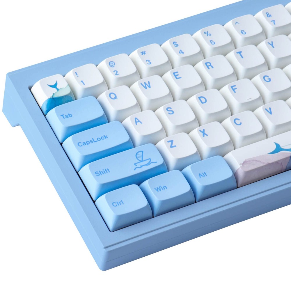 PBT Keycaps 137 Keys Melody of The Sea Keycaps Dye-Sublimation Cute Keycaps X...