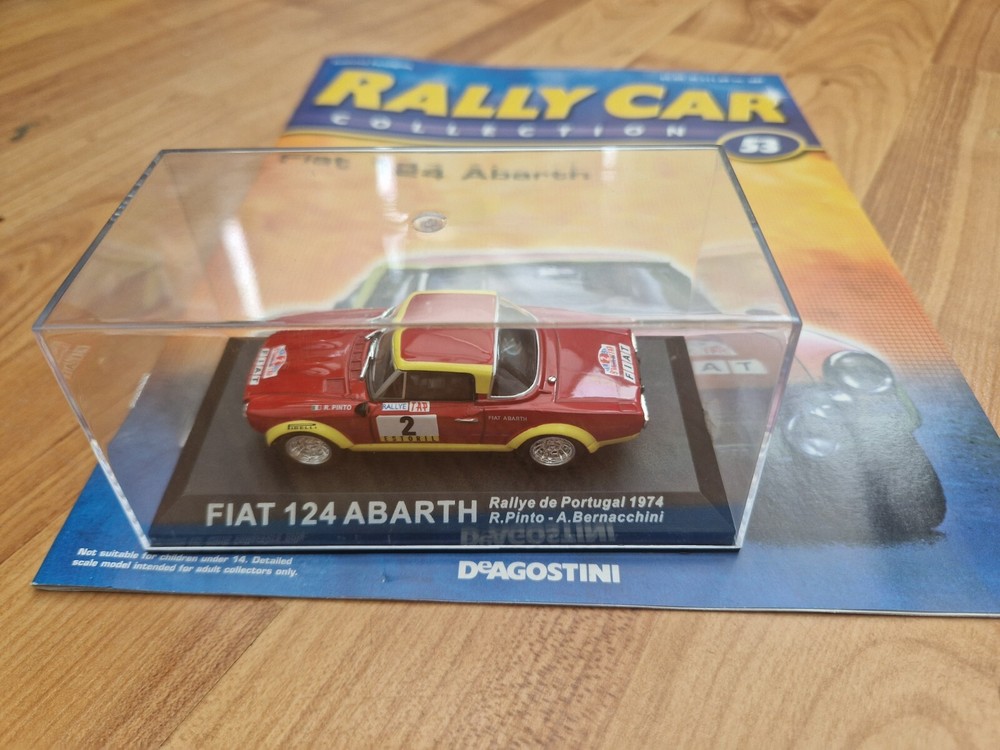 IXO DEAGOSTINI 1/43 FIAT 124 ABARTH PORTUGAL 1974 RALLY CAR + MAG
