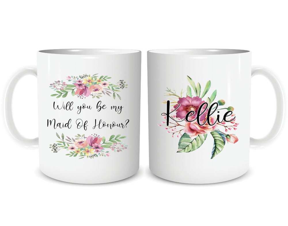 Custom Maid Of Honour Proposal Mug Will You Be My Personalised Maid Of Honour