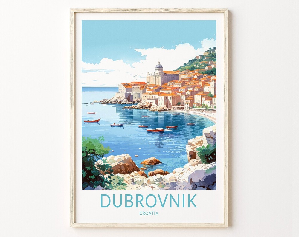 Dubrovnik Croatia Travel Print Dubrovnik Travel Art Wall Decor Croatia Travel