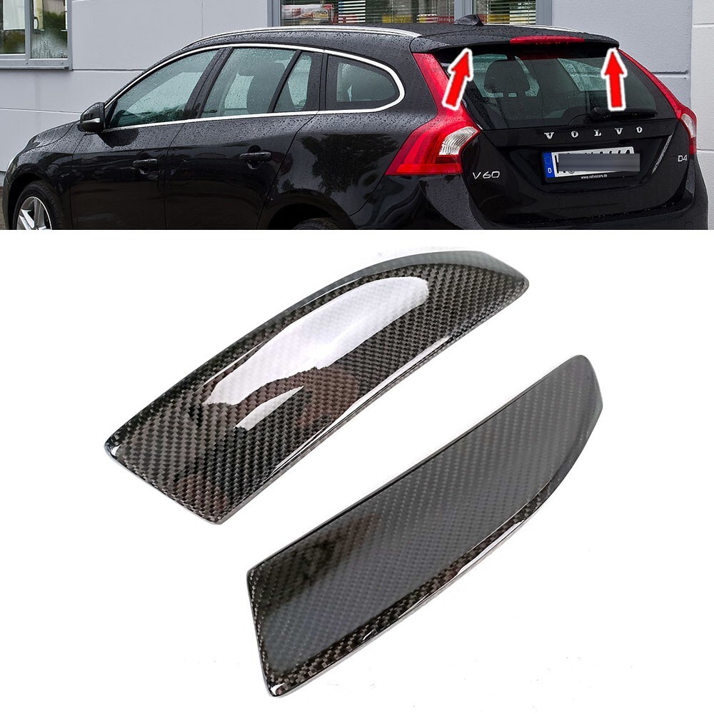 Volvo V60 5DR Estate Rear Carbon Trunk Spoiler 2PCS 2011-2017