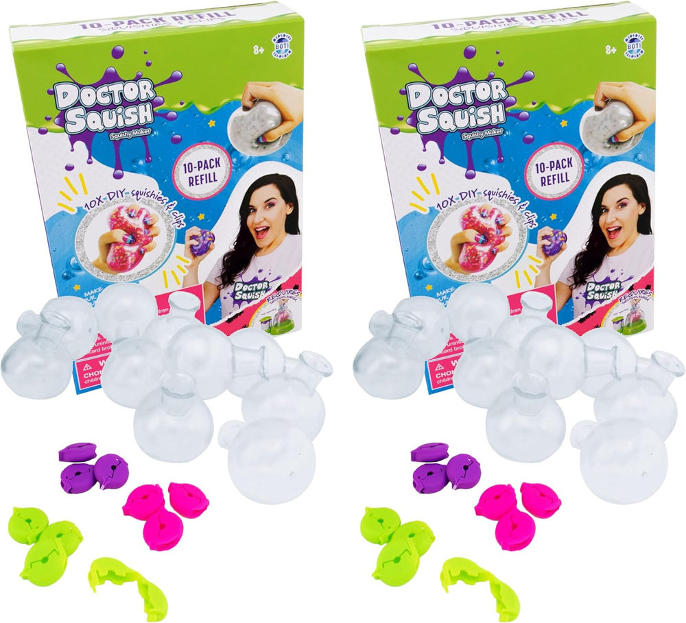 Squishy Maker Refill Pack | DIY Squishy Making Kit with 10 TPR Balloons and 10 R