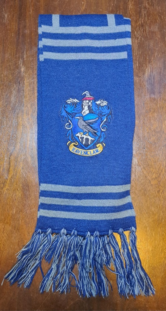 Harry Potter Ravenclaw Blue Knit Scarf with Fringe from Universal Studios