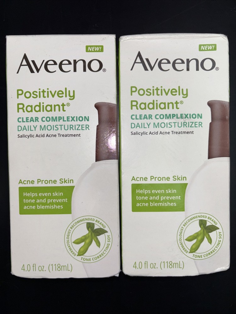 Aveeno Clear Complexion Daily Acne Moisturizer with Salicylic Acid 4oz 2-Pack