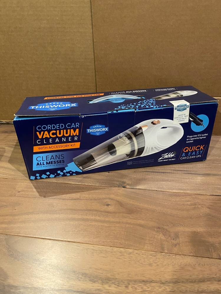 ThisWorx 12V Corded Handheld Car Vacuum with 16ft Portable Cord