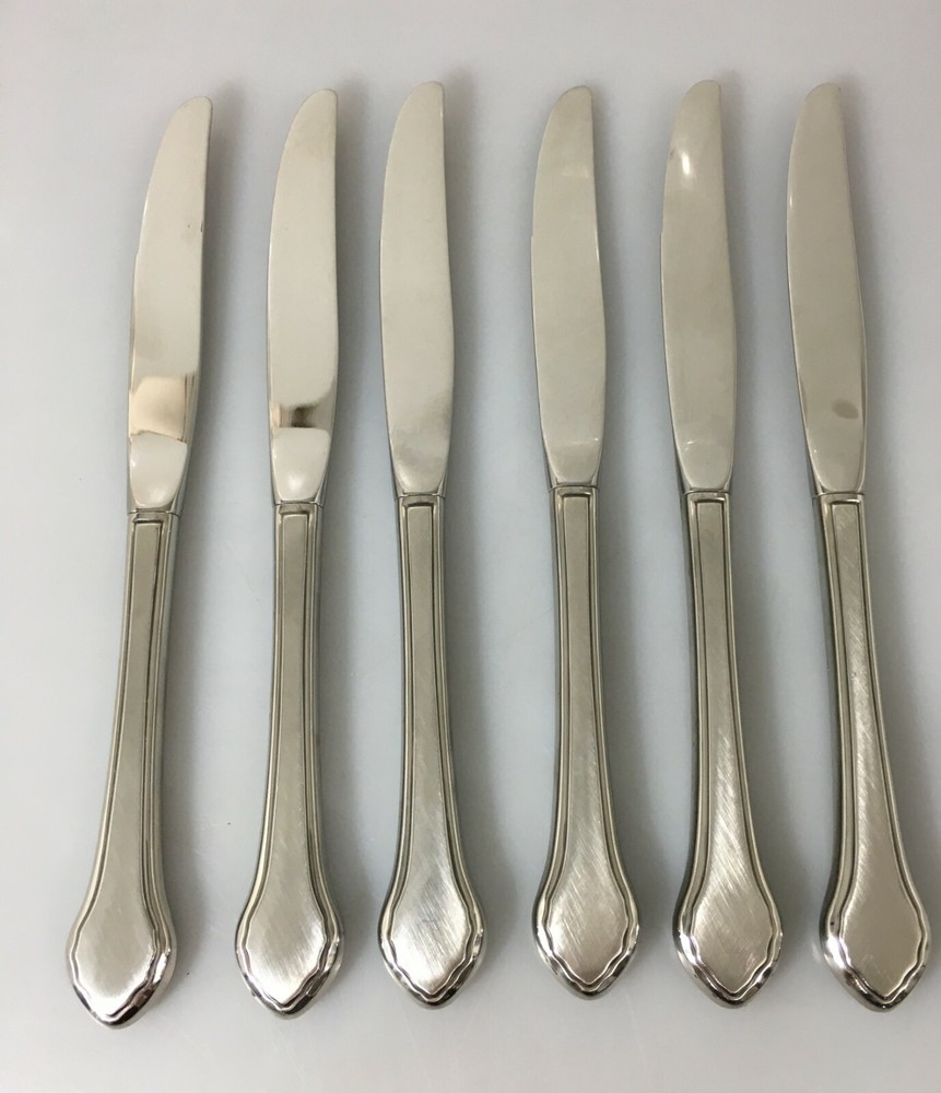 Oneida Summer Mist Autumn Glow Dinner Knives Set of 6 Stainless Steel Wm Rogers