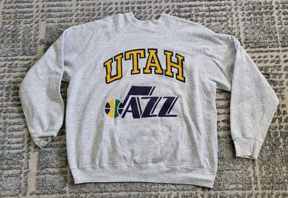 Vintage Utah Jazz 80’s Sweatshirt Crewneck Mens XL NBA Artex USA Made Basketball