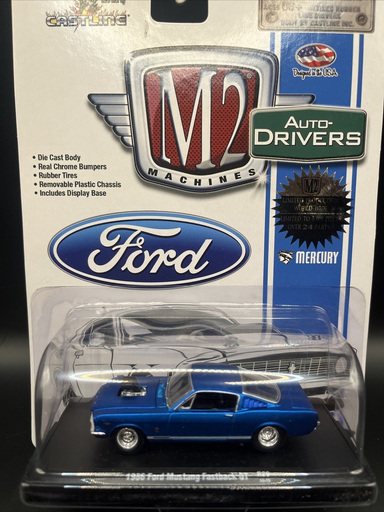 M2 Machines Limited Auto-Drivers 1966 Ford Mustang Fastback GT 1:64 Diecast
