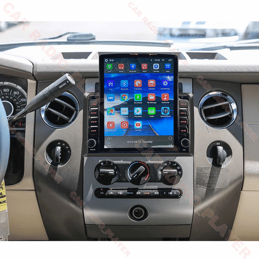 2 Din CarPlay Android 15 Car Radio GPS FM BT +CAM For Ford Expedition 2007-2017