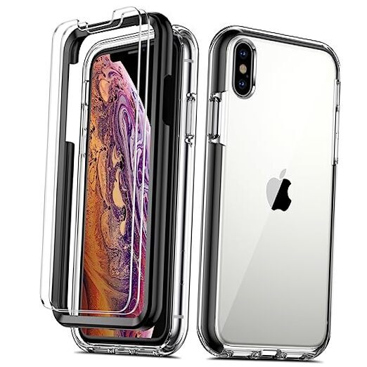 Compatible for iPhone Xs Max Case 6.5 Inch, with [2 x XS Max 6.5 112_Black