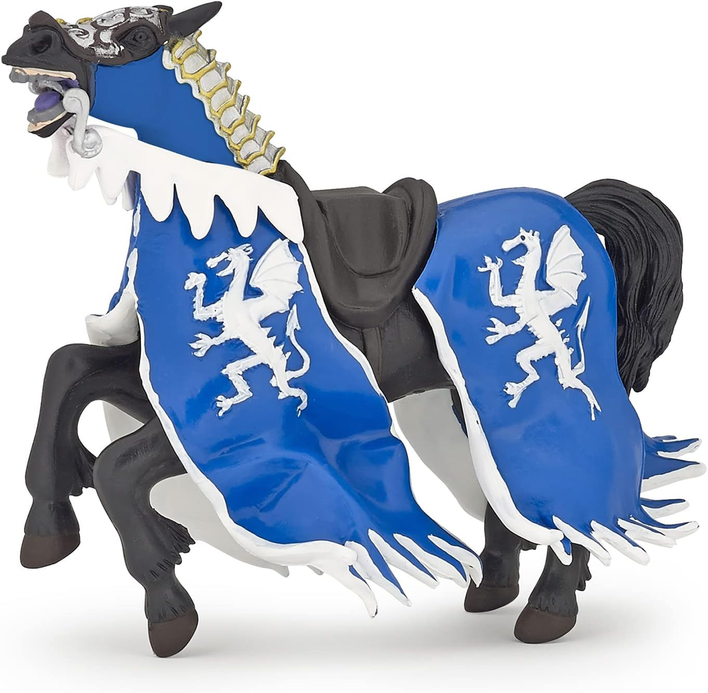Dragon King Horse Blue Chinese Mythology Art Print