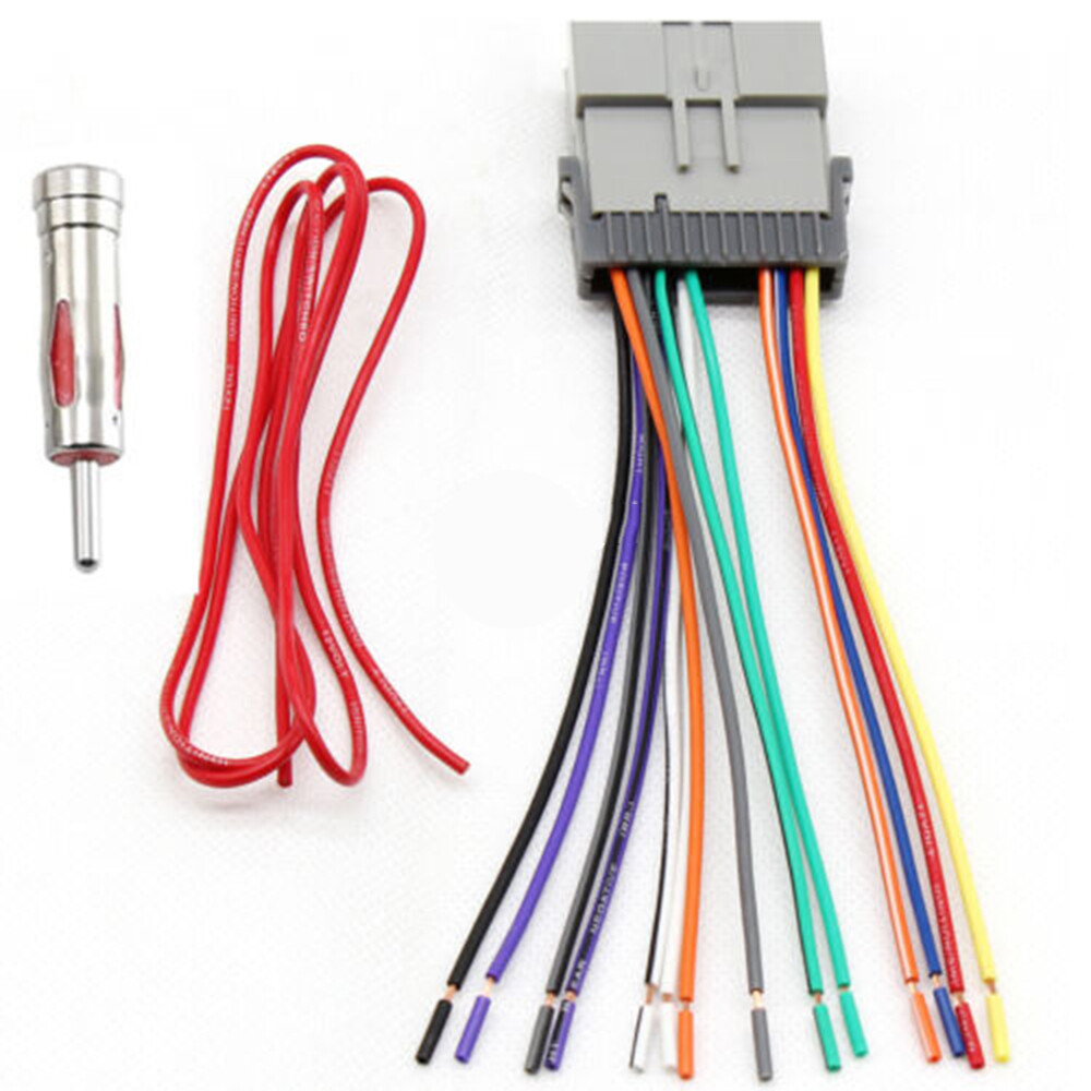 Stereo Radio Install Wire Harness + Antenna Adapter For Buick Chevy GMC Pontiac