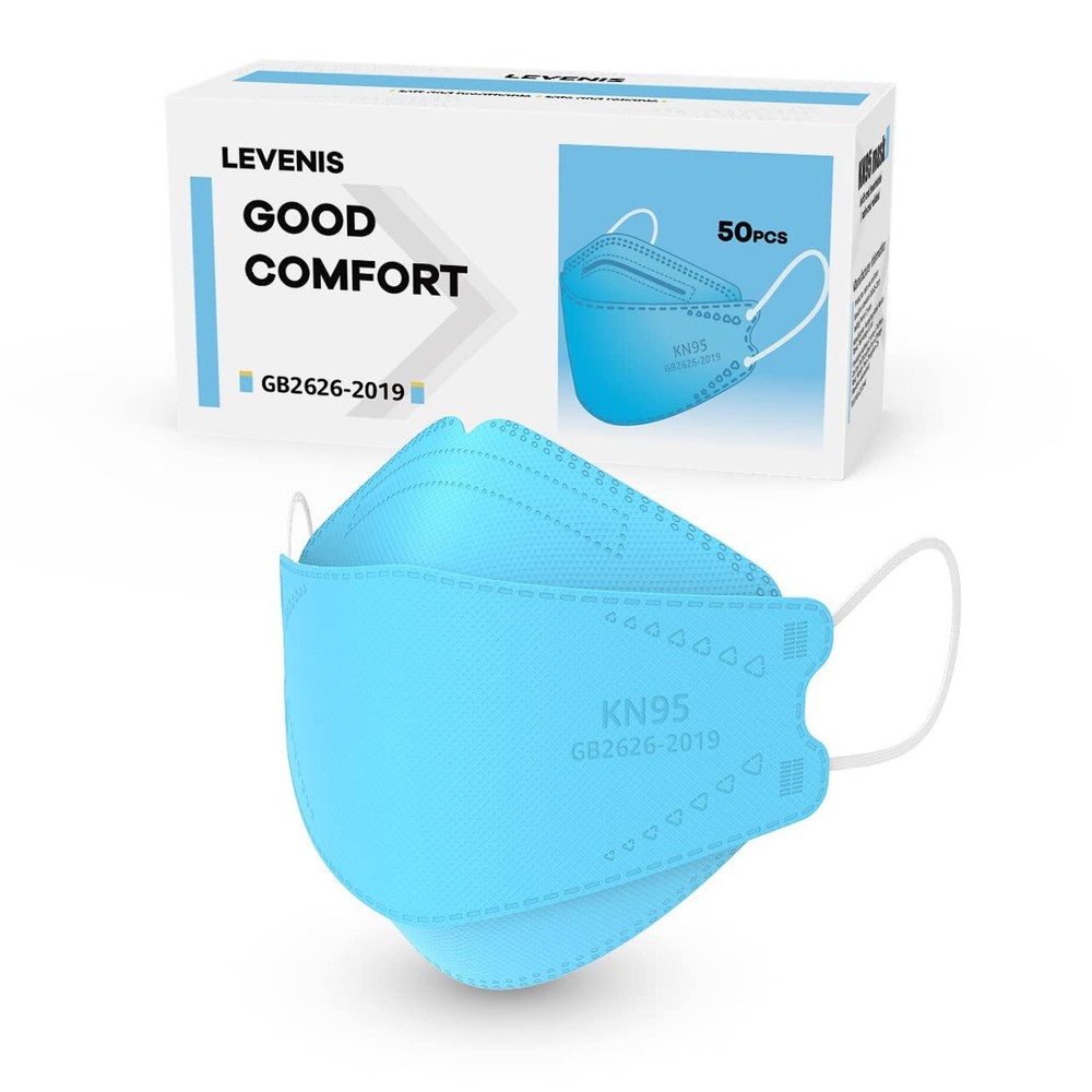 LEVENIS KN95 Face Masks 50 Pack Breathable Comfortable and Disposable KN95 Ma...