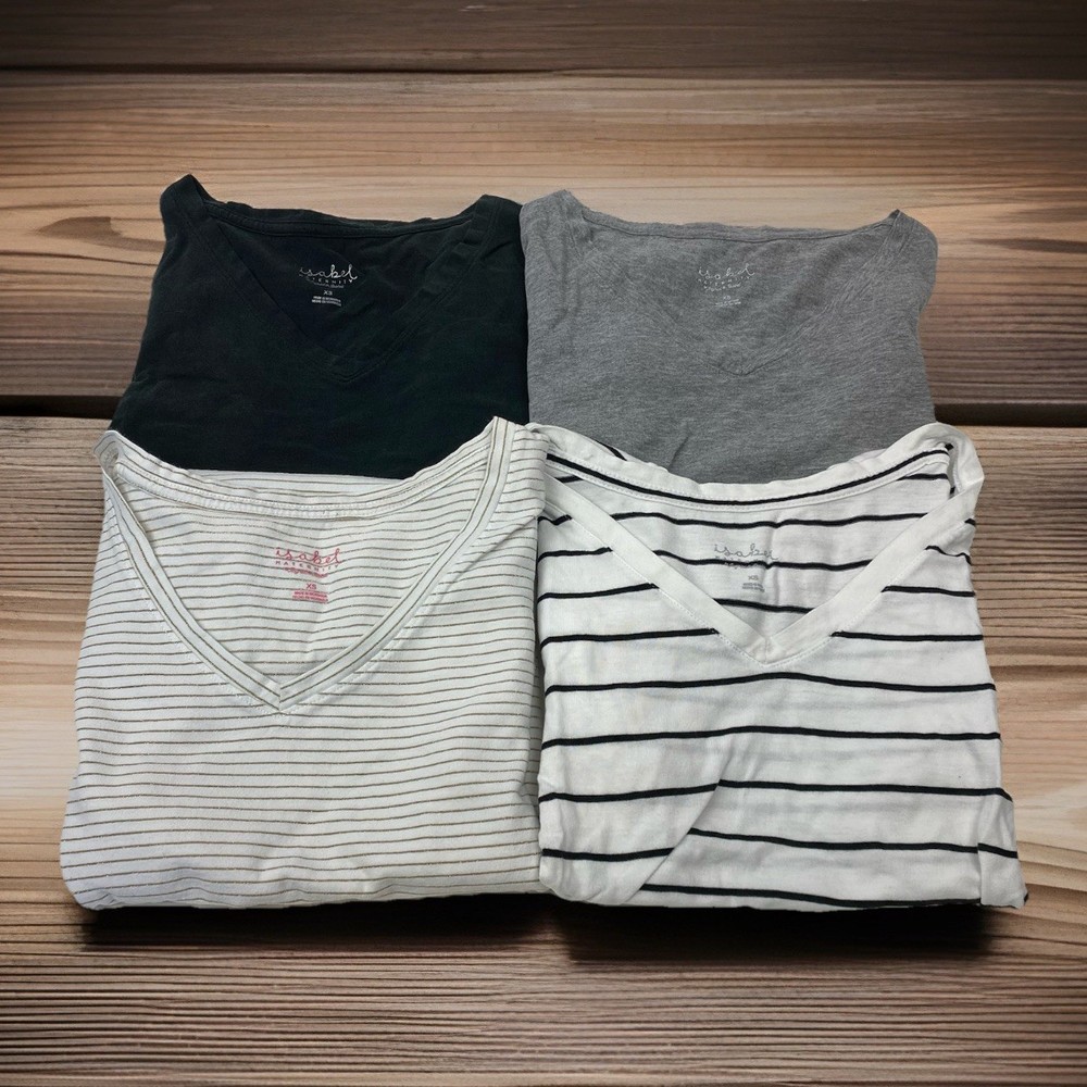 Lot Of 4 Isabel Maternity Womans XS Extra Small Short Sleeve T Shirt Bundle Pack