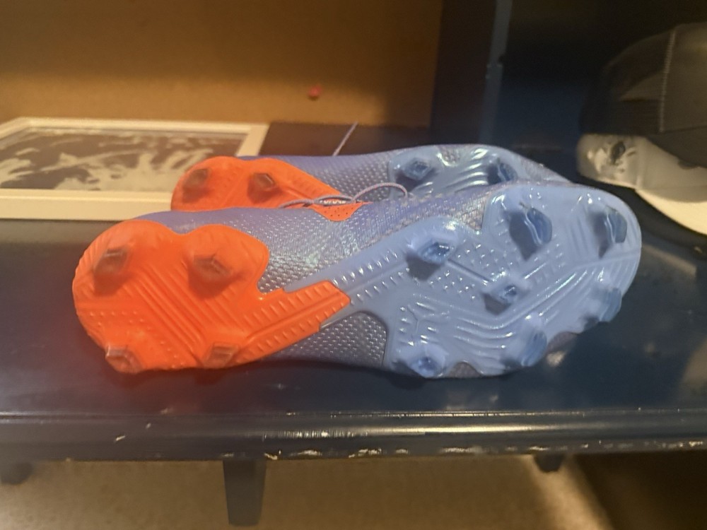 PUMA FUTURE ULTIMATE FG AG NEYMAR BLUE GLIMMER ORANGE SOCCER CLEATS 10.5 Men’s