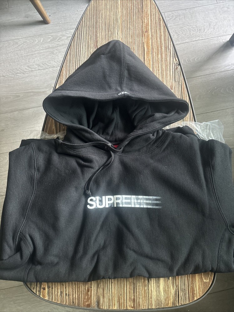 Supreme Motion Logo Hooded Sweatshirt Medium SS20 Black Hoodie Box Logo Deadstoc