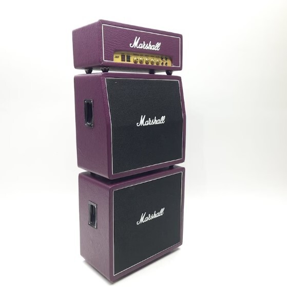 Miniature Amplifier Purple Amp 3 Model Stack Replica Bass Musical Display 1/6