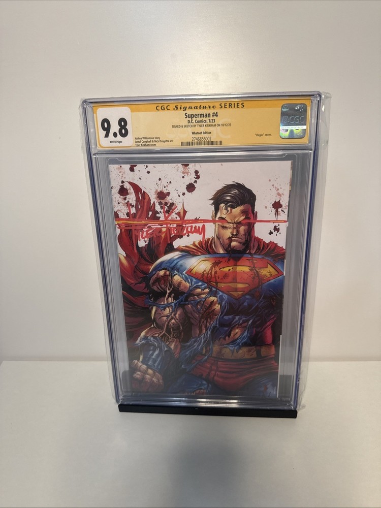 Superman Issue #4 Comic Book. Tyler Kirkham LASER EYES Sig🔥RARE 1/1