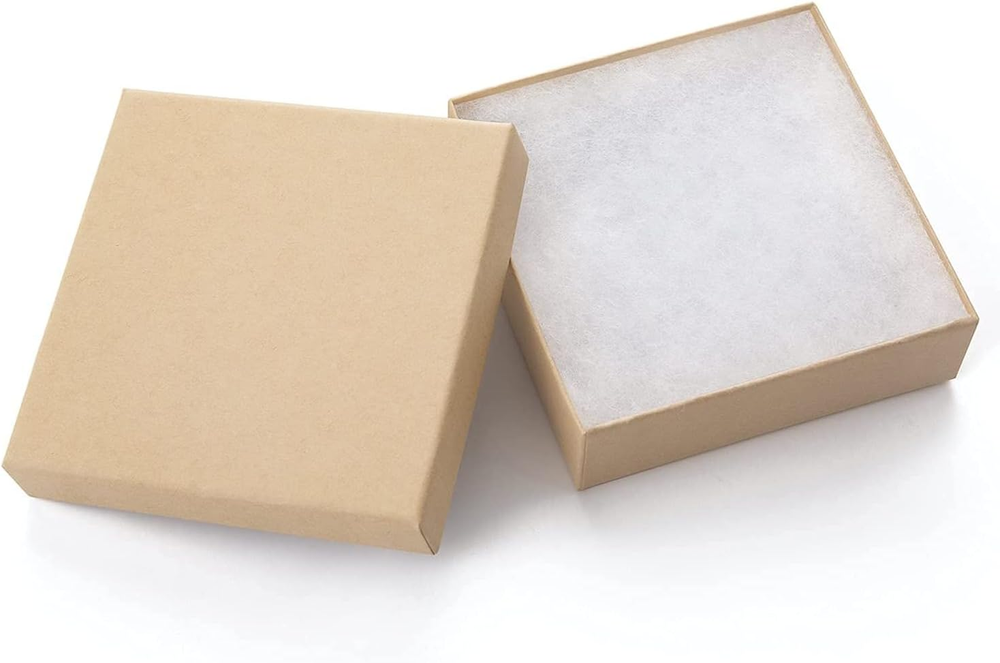 GEFTOL 20-Pack 3.5x3.5x1 Inch Small Cardboard Jewelry Gift Boxes