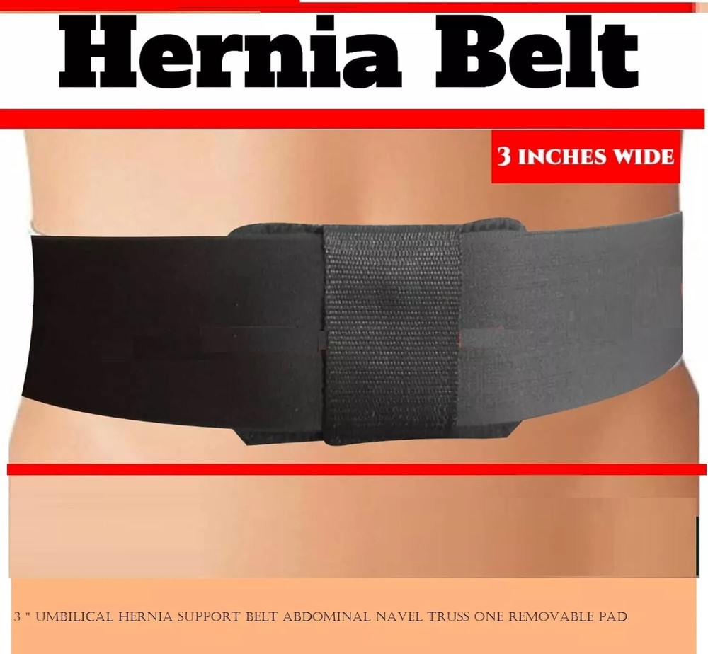 Umbilical Hernia Support Belt with Removable Compression Pad for Navel Relief
