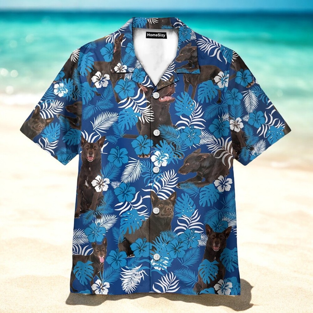Australian Kelpie Blue Floral Hawaiian Shirt with Stylish Design