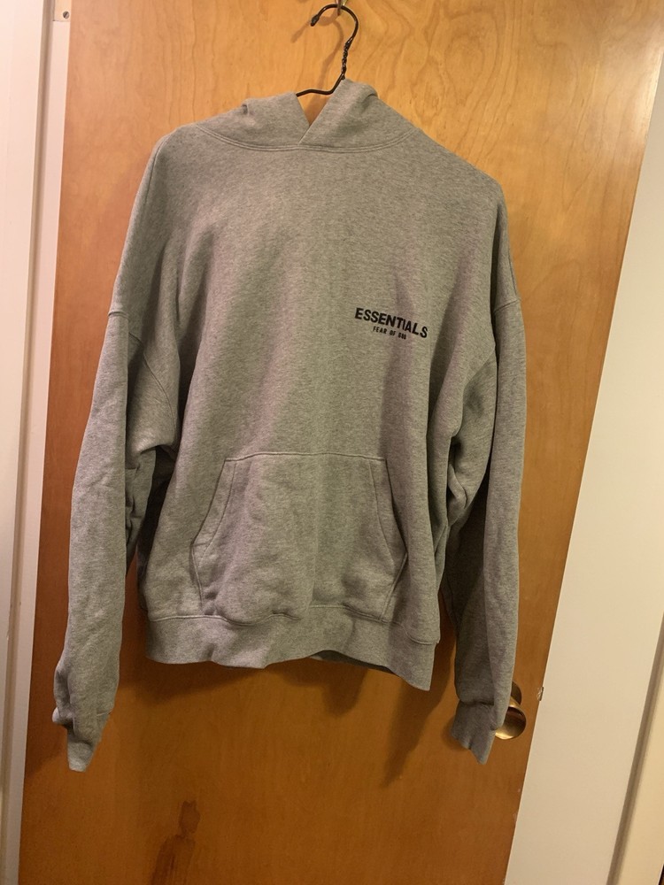 Fear of God Essentials Dark Oatmeal Hoodie Men XS SS22