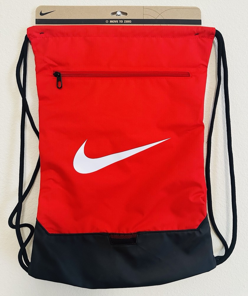 Nike Brasilia Training Gymsack with Drawstring and Zipper Pocket