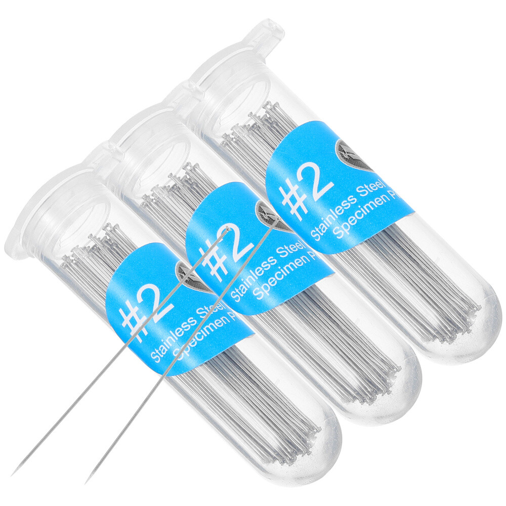 300 Stainless Steel Entomology Pins for Butterfly & Specimen Collecting 3mm 38mm