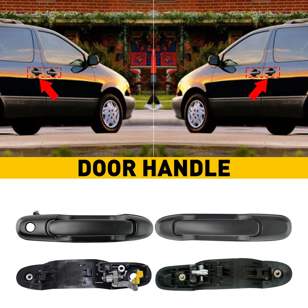 Outside Door Exterior Handle of Set 4pcs For 1998-2003 Toyota Sienna Non Painted