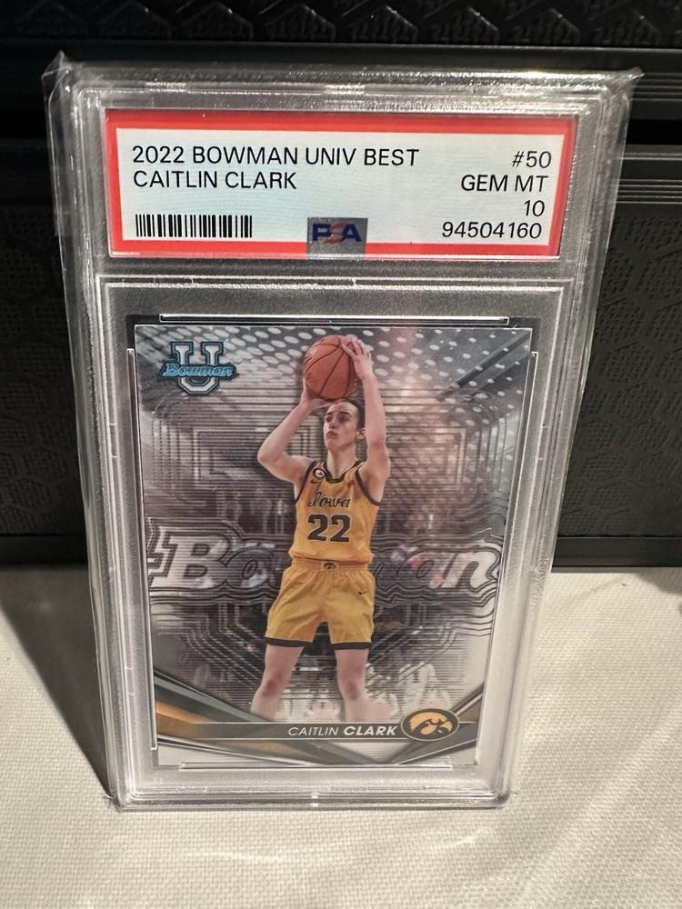 2022 Bowman University Best #50 Caitlin Clark PSA 10