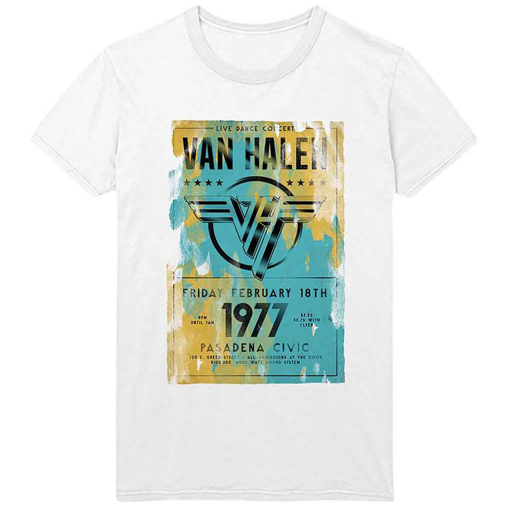 Van Halen 1977 Pasadena Concert Vintage Retro T-Shirt